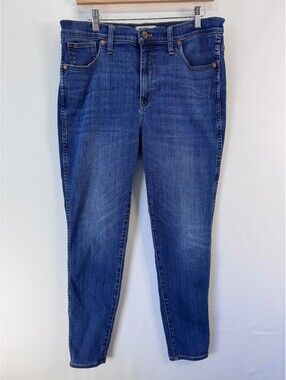 Madewell High Rise Skinny Jeans Women's 32 Tencel Stretch Denim Dark Wash